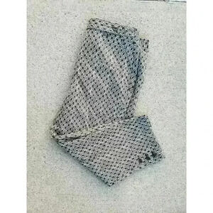 Lands End Womens Size 16 Khaki With Brown‎ Diamond Cropped capris Pants chino